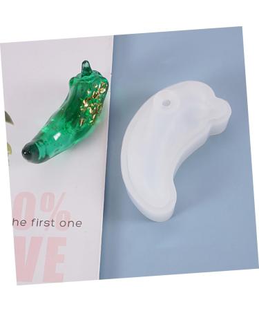 STOBOK 2 Pcs Green Pepper Mold Toilet Diy Resin Casting Chili 3d Crystal Tray White Whitex2pcs 8.5X3.8X1.7CMx2pcs - Buy Online on SooperMarket.com