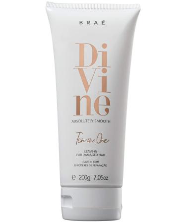 Leave In Hair Conditioner Divine Leave-in Ten in One 7.05 oz for Damaged, Dry Hair - Multi-Benefit Conditioning Lightweight Treatment - Enriched with Coconut Oil (Divine Leave-in Ten in One 7.05 oz)