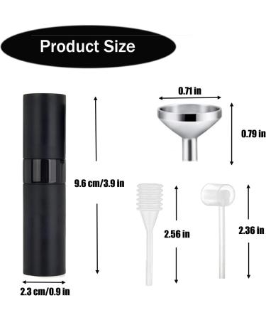SONGQEE 8ml Travel Perfume Atomiser Refillable Mini Refillable Perfume Bottle Aftershave Spray Bottle Upgraded Perfume Atomizer Perfume Pod and Refill Pump for Outdoor Traveling (Black) - Buy Online on SooperMarket.com