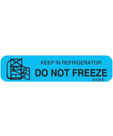 PHARMEX 1-15G Permanent Paper Label Dont Freeze Keep 1 9/16 x 3/8 Blue (500 per Roll 2 Rolls per Box)