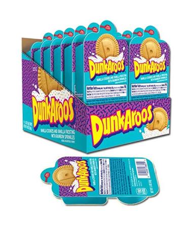 Dunk-A-Roos 12 PACK - Vanilla Cookies and Vanilla Frosting W/ Rainbow Sprinkles Dunkaroos Classic Retro Vintage Snack Pack 1.5 Ounce (Pack of 12)
