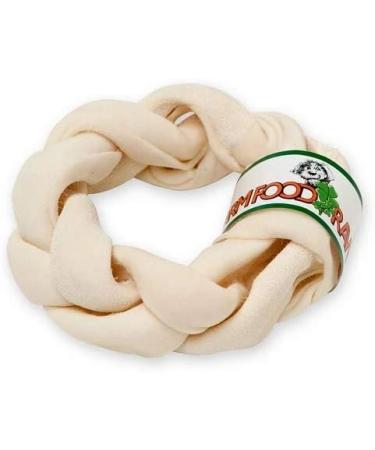 Farm Food Dental Donut Rawhide Chew for Dogs - Medium Size M (15-17 cm) - Dental Health Treats - 1 Pack - Buy Online on SooperMarket.com