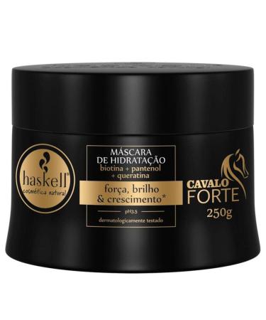 Haskell - Linha Cavalo Forte - Mascara Forca e Brilho 250 Gr - (Strong Horse Collection - Strength and Shine Mask Net 8.81 Oz)