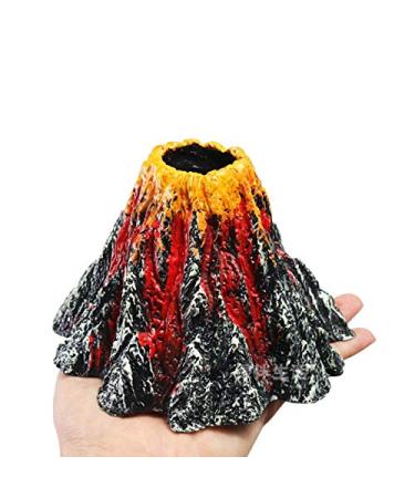 Movoja Aquarium Volcano Decoration | Extra Large | Bubbles Air Outlet | for Fresh and Salt Water | Decoration Aquaristics Volcano Large