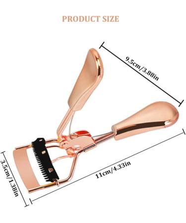 Eyelash Curler with Comb - Metal Lash Curler with Refill Pads | Precision Eye Makeup Tool for Women & Girls - Buy Online on SooperMarket.com