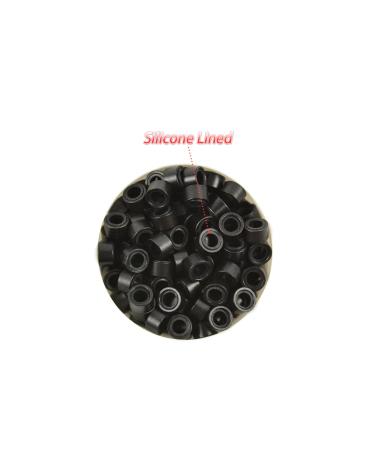 1000 Pcs Silicone Lined Micro Rings Links Beads for Hair Extensions Tool - Black, Dark Brown, Brown, Dark Blonde, Blonde - Buy Online on SooperMarket.com