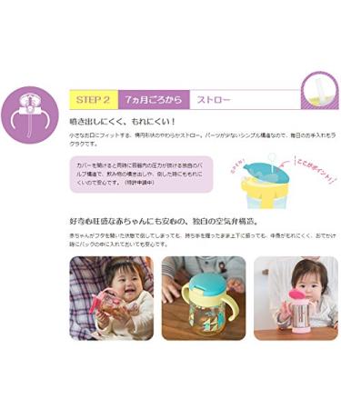 Richell Try Straw Mug Set 270ml - Ideal for Babies 5-8 Months | Step Up Transition Cup - Buy Online on SooperMarket.com