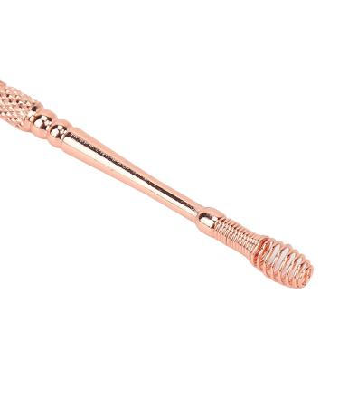 Stainless Steel Double Head Earwax Removal Spoon - Ergonomic Design with Spiral Spring Handle (Rose Gold) - Buy Online on SooperMarket.com