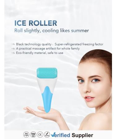 Jecrim Ice Roller for Face and Body - Tighten Pores, Reduce Puffiness & Tone Skin - Anti-Aging Beauty Care Tool for Wrinkles - Blue - Buy Online on SooperMarket.com