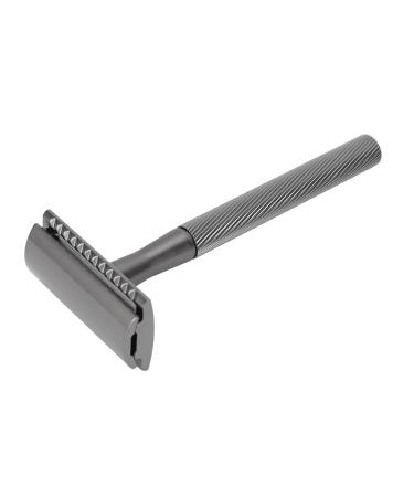 Shop Integration Safety Razor for Men - Brass Handle Double Edge Razor with Base - Premium Facial Care (Black) - Buy Online on SooperMarket.com