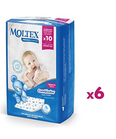 Moltex Premium Comfort Disposable Baby Changing Mat 60 x 60 cm - Pack of 60 - Eco-Friendly & Ultra-Absorbent for International Shipping - Buy Online on SooperMarket.com