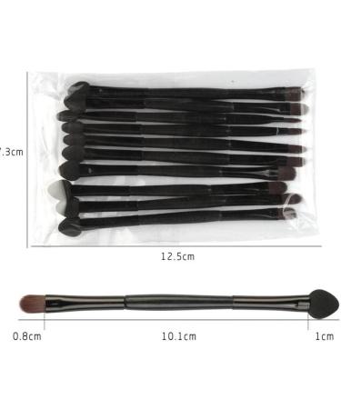 Tosssper 10-Piece Makeup Brush Set - Dual-Ended Eyeshadow Applicators & Beauty Tools for Perfect Eyelashes | International Shipping Available - Buy Online on SooperMarket.com