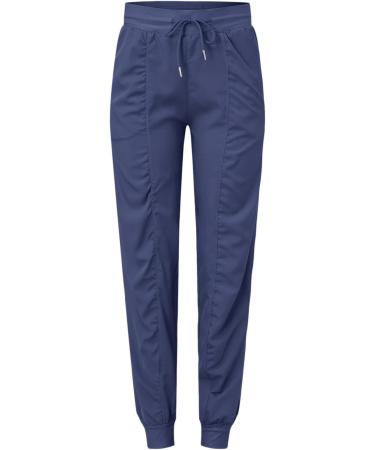 WILLBEST Women Causal Oversized Stretch Jogging Sports Jogger Sweatpants Elasticated Waist Trousers with Pockets Gym Running Yoga Pant Tracksuit Bottoms L 2005-djufh-navy-2 - Buy Online on SooperMarket.com