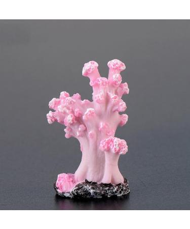 Movoja 2 PIECES - Aquarium Decoration Corals - for fresh and salt water - Decoration Coral Aquaristics - 4 Pink Coral 4 Pink