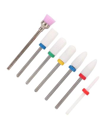 NAROOTE Nail Drill Bits 7Pcs Nail Metal Drill Bits Nail Polishing Burr Manicure Pedicure Accessory Tool Set(TZ-08) - Buy Online on SooperMarket.com
