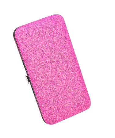 Tweezers Storage Cases Rectangle Eyelash Curler Protective Box Eyelash Tweezers Scissors Organizing Bags for Home Supplies Rose Red