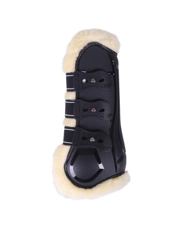 QHP Ontario gaiters with faux fur lining and quick fasteners (Warmblood Black)