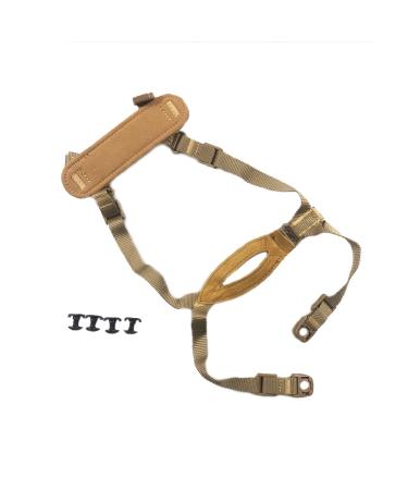 H World Shopping Airsoft Tactical MICH Helmet Retention System H-Nape with 4 Points Chin Strap DE