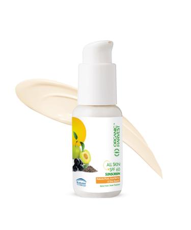 All Skin SPF 60 Sunscreen - Organic Kakadu Plum Acai Berry & Chia Seeds | Hydrating & Protective for Dry & Oily Skin | 100% American Made | 50gm Triple Action Formula - Buy Online on SooperMarket.com