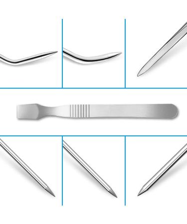 Sonku 8 Pack Paracord FID Lacing Needles Set with Smoothing Tool - Stainless Steel Stitching Set for Paracord Bracelet, Leather Weaving - 8 Sizes - Silver - Buy Online on SooperMarket.com