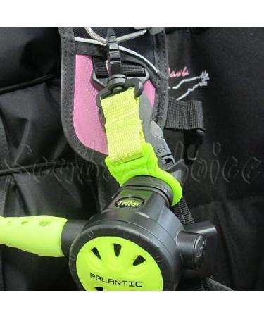 Yellow Scuba Diving Regulator Octopus Holder with 1 Webbing and Clip - Buy Online on SooperMarket.com