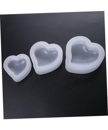 3pcs Silicone Molds Heart Silicone Casting Art Molds Japanese Cute Serving Plate Epoxy Jewelry Molds Crystal Drop Mold Jewelry Making Mold Cake Mold Accessories White M White - Buy Online on SooperMarket.com
