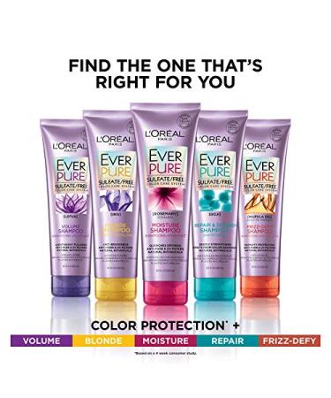 L'Oreal Paris EverPure Frizz Defy Shampoo and Conditioner Kit for Color-Treated Hair - 8.5oz (Pack of 2) - Buy Online on SooperMarket.com