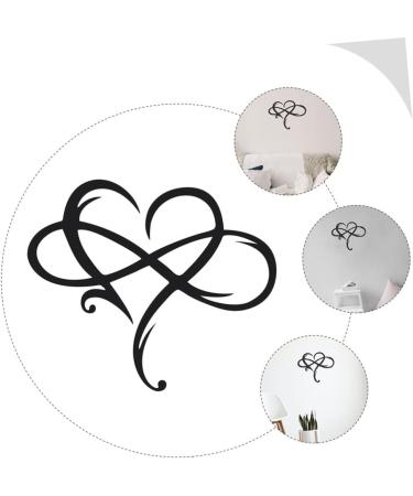 Cabilock 1pc Iron Pendant Home Pendant Heart Shaped Pendant Hanging Heart Wall Decor Decoration Love Black 40x35cm - Buy Online on SooperMarket.com