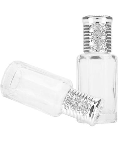 Empty Glass Roller Bottle Refillable Essential Oil Bottles 2pcs Mini Empty Glass Roller Bottle Perfume Essential Oil Bottles 10ml/12ml For Perfume Serum Lotion Aromatherapy Essential Oil(12ML-Silver) - Buy Online on SooperMarket.com