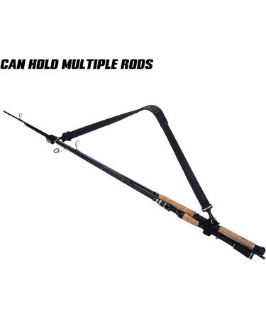 Adjustable Fishing Rod Carry Strap | Shoulder Belt Sling for Fishing Pole | Black Wrap - Buy Online on SooperMarket.com