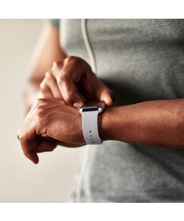 3 Pack Silicone Sport Bands Compatible with Apple Watch 38/40/41mm - White Grey Black - Replacement Straps for iWatch Series 8 7 6 5 4 3 SE - Men Women - Small Size - Buy Online on SooperMarket.com