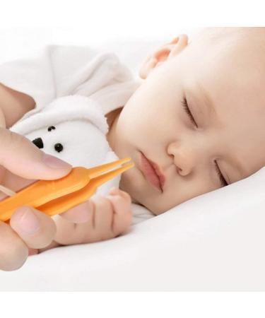 Ouceanwin Infant Nose Tweezers Set - 5 Safety Round Head Plastic Tweezers for Baby Nose Cleaning and Navel Care - Buy Online on SooperMarket.com