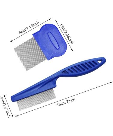 2 Pcs Cat Flea Comb Flea Comb for Cats Portable Tight Design Non Slip Handle for Long-Haired Cat Short-Haired Cat - Buy Online on SooperMarket.com