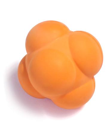 GSE Games & Sports Expert Reaction Ball, Field Training Ball, Agility Trainer for Baseball, Rubber Reaction Bounce Balls for Hand-Eye Coordination & Speed Reflex Training (White/Orange)