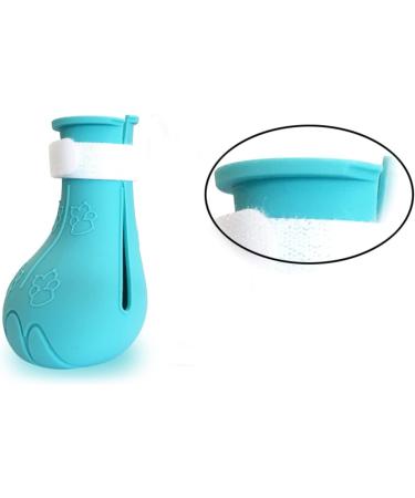 Shop Tita-Dong Cat Shoes: 4-Piece Silicone Anti-Scratch Boots & Nail Gloves for Cats - Blue Paw Protection & Claw Covers - Buy Online on SooperMarket.com