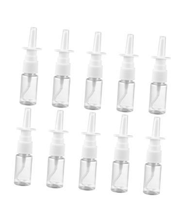Beavorty 20 Pcs Clear Container Mini Perfume Bottle Travel Containers for Liquids Nasal Spray Container Plastic Spritzer Bottle Nasal Sprayer White Travel Bottle Sprinkler Spray Bottle Face