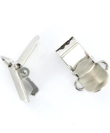Vklopdsh 20x Silver Suspenders for Hairpins & Straps 20mm Adjustable Hook Accessories for Women - Buy Online on SooperMarket.com