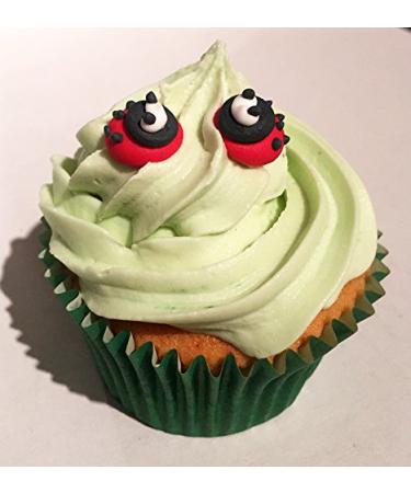 12 Sugar Mini Ladybirds - Beautiful Edible Cake Decorations