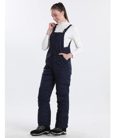 PHEBEE Women's Insulated Ski Bib Overalls - Blue, Size Large | Waterproof & Breathable - Buy Online on SooperMarket.com