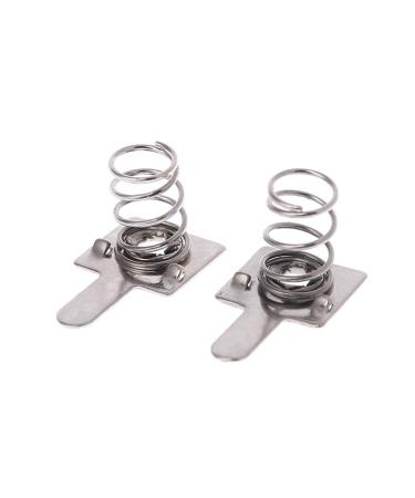 100 Pcs Metal Battery Spring Plate Set AA or Battery Positive and Negative onversion Spring Plate ontact Pieces Metal Silver Tone