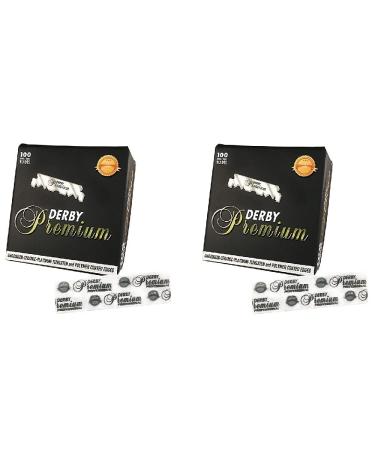 DERBY Barber Razor Premium Single Edge Blade 100 Count SR-05298 (2 Pack)