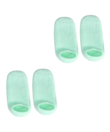 minkissy 2 Pairs Hard Feet Socks Gel Socks for Cracked Heels Cracked Heels Guard Gel Socks for Moisturising Feet Gel Moisturizing Socks Spa Feet Sleeves Dry Feet Socks Earth Anti-Crack