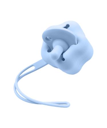 Virtcooy pacifier holder made of silicone |Silicone pacifier container in pentagram shape-pacifier holder cover for diaper pocket baby-pacifier storage bag binky cover with pacifier accessories blue