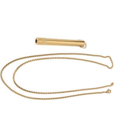 Breathing Exercise Necklace Relieving Stress Mindful Necklace Increasing Lung Volume Skinfriendly Steel for Men Daily Wear (Gold) - Buy Online on SooperMarket.com