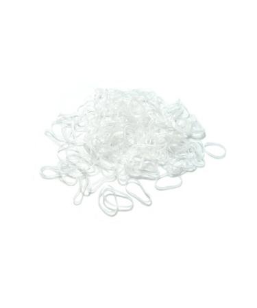 Mytoptrendz small clear neoprene elastic rubber bands made of transparent polyurethane pack of 250