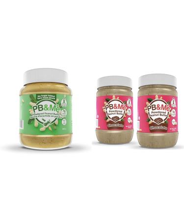 PB&Me Sugar Free Peanut Butter Powder - Powdered Peanut Butter No Sugar for Low Calorie Snacks & Powdered Peanut Butter - Chocolate Peanut Butter Powder Peanut Powder for Smoothies