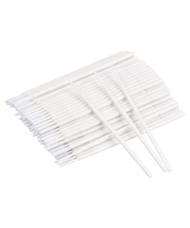 100 pieces Easy Eyehip extension Brush Micro Applicator Pinsel Make-up Cleaning stick Applicator Microbursten eyelash brush eyelash lifting accessories for makeup (white)