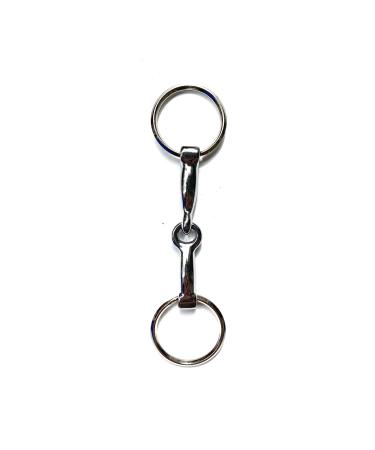 JA Horse metallic keychain pendant horse rider pony bits silver