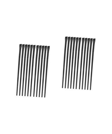 Healeved 24 Pcs Eyeliner Brush Eye Shadow Brush Eye Pencil Eyeliner Makeup Eyeshadow Brushes Black