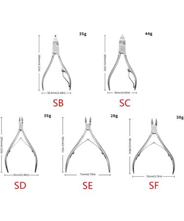Cuticle Scissors Stainless Steel Manicure Pedicure Tools Dead Skin Scissor Nipper Golden/Silver/Rainbow Silver F - Buy Online on SooperMarket.com